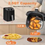 OSTBA 2.5QT Compact Air Fryer with 6 Menus