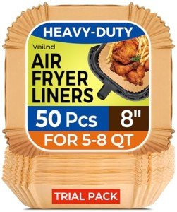 Disposable Air Fryer Paper Liners – 50 Pack