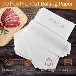 90 Pcs Precut Non-Stick Parchment Paper Sheets