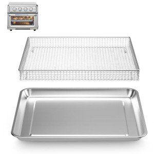 Stainless Steel Air Fryer Basket & Baking Tray