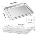 Stainless Steel Air Fryer Basket & Baking Tray