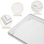 Stainless Steel Air Fryer Basket & Baking Tray