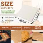 200 Pcs Non-Stick Air Fryer Parchment Sheets