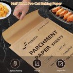 Precut Unbleached Parchment Paper for Baking