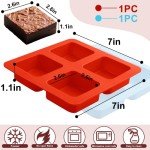 Silicone Brownie Pan Set - 4-Cavity Molds