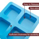Silicone Brownie Pan Set - 4-Cavity Molds