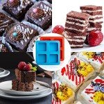 Silicone Brownie Pan Set - 4-Cavity Molds