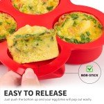 Puyeipt 2-Pack Silicone Egg Bite Molds