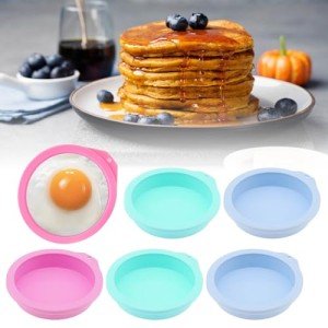 6-Pack Silicone Egg Molds for Air Fryers