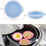 6-Pack Silicone Egg Molds for Air Fryers