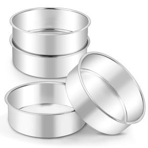 LIANYU 6-Inch Round Cake Pans Set of 4
