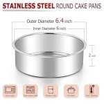 LIANYU 6-Inch Round Cake Pans Set of 4