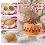 LIANYU 6-Inch Round Cake Pans Set of 4