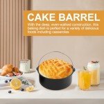 Air Fryer Accessories Set: Cake Barrel & Pizza Pan
