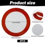 8-Inch Reusable Silicone Baking Mats for Air Fryers