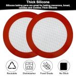 8-Inch Reusable Silicone Baking Mats for Air Fryers