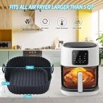 Silicone Air Fryer Liners 3-Pack for 4-7 QT