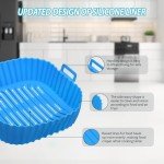 Silicone Air Fryer Liners 3-Pack for 4-7 QT