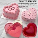 Heart Shaped Silicone Cake Pans Set of 4