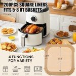 OLESBUR Disposable Air Fryer Liners, 200 Pcs