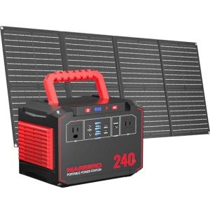 MARBERO 240Wh Portable Solar Generator with Panel