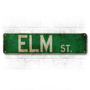 Elm Street Horror Movie Metal Wall Sign