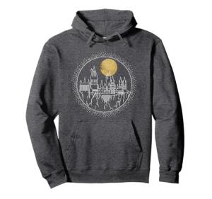 Hogwarts Full Moon Line Art Hoodie - Small