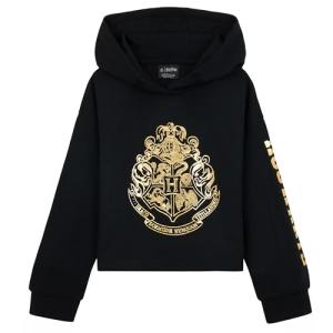 Harry Potter Black/Gold Cropped Hoodie for Girls