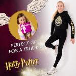 Harry Potter Black/Gold Cropped Hoodie for Girls
