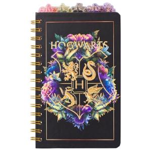 Hogwarts Crest Spiral Tabbed Notebook – Silver Buffalo