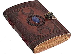Harry Potter Vintage Leather Journal with Moon Design