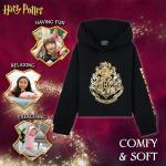 Harry Potter Black/Gold Cropped Hoodie for Girls