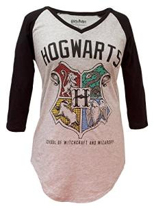 Hogwarts Crest Women's V-Neck T-Shirt - Grey