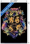 Harry Potter Floral House Crests Wall Art Print