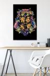 Harry Potter Floral House Crests Wall Art Print