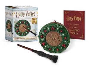Hogwarts Christmas Wreath and Wand Set with Lights