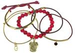 Gryffindor Arm Party Bracelet Set - Red & Gold
