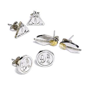Harry Potter Stud Earring Set – Deathly Hallows, Snitch, Platform 9 3/4