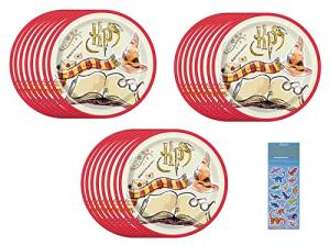Harry Potter Party Supplies: 24 Plates + Stickers