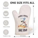 Funny Skeleton Oven Mitts Set for Spooky Bakers