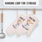 Funny Skeleton Oven Mitts Set for Spooky Bakers