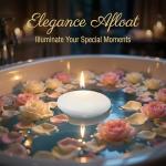 30 White Floating Candles for Parties and Decor