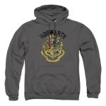 Harry Potter Hogwarts Crest Unisex Hoodie - Charcoal