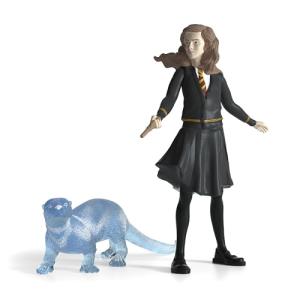 Hermione and Patronus Otter Figurines Set