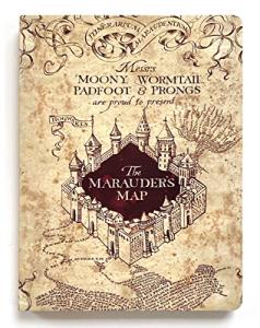 Marauder's Map Soft Cover Journal with Ribbon