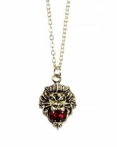 Gryffindor Lion Gemstone Pendant Necklace