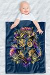 Hogwarts Floral Crest Lightweight Baby Blanket