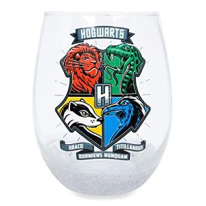 Hogwarts Animal Crests 20-Oz Stemless Wine Glass
