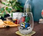 Hogwarts Animal Crests 20-Oz Stemless Wine Glass