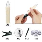 12-Pack Battery Operated LED Taper Candles